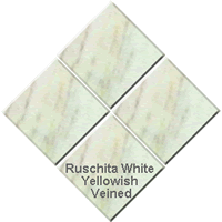 ruschita white yellowish veined